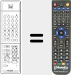 Replacement remote control for RC 200