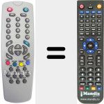 Replacement remote control for RC 222