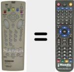 Replacement remote control for RCT 110 DA 1