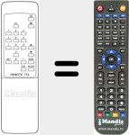 Replacement remote control for REMOTE T19