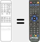 Replacement remote control for TC 125 TEXT
