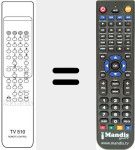 Replacement remote control for TV 510