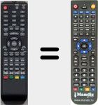 Replacement remote control for RC53ATVDVD