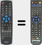 Replacement remote control for SR1443