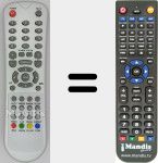Replacement remote control for LCD KZG-108