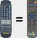Replacement remote control for AVER005