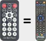 Replacement remote control for CarMP3Player (FMT300BT-R)