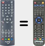 Replacement remote control for DVBT50-Aquarius