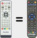 Replacement remote control for Kooltek002