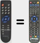 Replacement remote control for REMCON1451