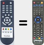 Replacement remote control for REMCON1898