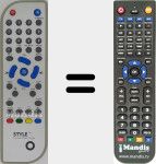 Replacement remote control for Style001