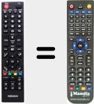 Replacement remote control for CBL39B980S