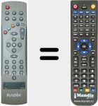 Replacement remote control for REMCON1391