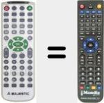 Replacement remote control for REMCON187