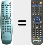 Replacement remote control for REMCON481