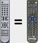 Replacement remote control for RCDWW02V01