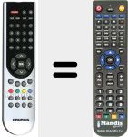 Replacement remote control for RCH 5 J 52 (720117144300)