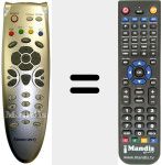 Replacement remote control for REMCON1071