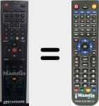 Replacement remote control for SR 2106 FH