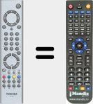 Replacement remote control for CT-861 (V20160103)