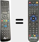 Replacement remote control for AXAS001