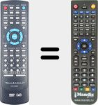 Replacement remote control for DVFHDM20