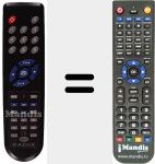 Replacement remote control for REMCON053