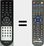 Replacement remote control for RDS581WHD