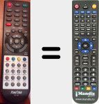 Replacement remote control for RDT890HD