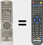 Replacement remote control for RC 829A