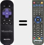Replacement remote control for SkyOnline