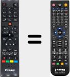 Replacement remote control for RC39105 (23553434)