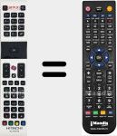 Replacement remote control for RCA49130 (23382430)