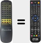 Replacement remote control for CU-VSX107 (AXD7084)