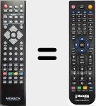 Replacement remote control for TVATV16DVDHDNG