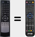 Replacement remote control for DFT1504