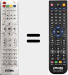 Replacement remote control for LED-2417 GR-BL