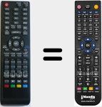 Replacement remote control for LEDTVDVD821D