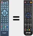 Replacement remote control for KULED32DVDAC