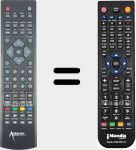 Replacement remote control for LED15DVD-1