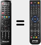 Replacement remote control for VISION19DVD-1