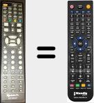 Replacement remote control for STV15DVDT