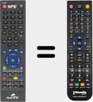 Replacement remote control for NSD-3238HHB