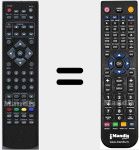 Replacement remote control for RC57DTVDVDPVROS