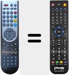 Replacement remote control for RC1190