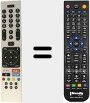 Replacement remote control for RC43136P
