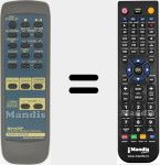 Replacement remote control for RRMCG0106AWSA