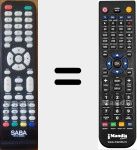 Replacement remote control for RCT-E-SUN92