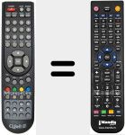 Replacement remote control for TTE 16002 CK